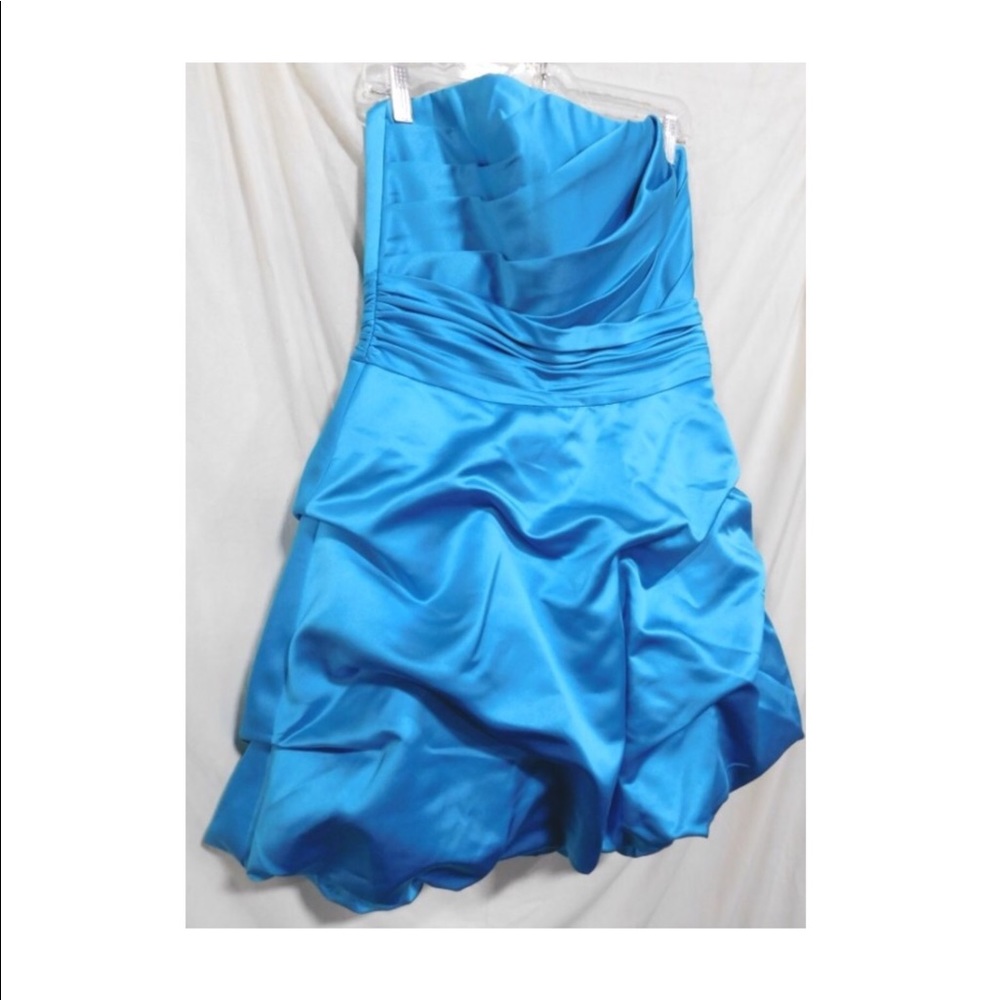 Glossy teal dress